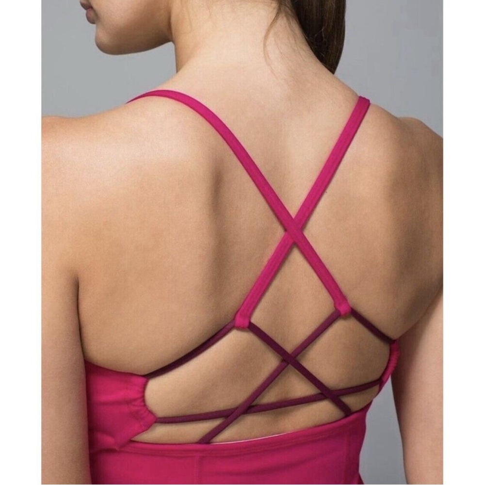 Lululemon Dancing Warrior Pink Strappy Back Tank Top - Picture 2 of 6